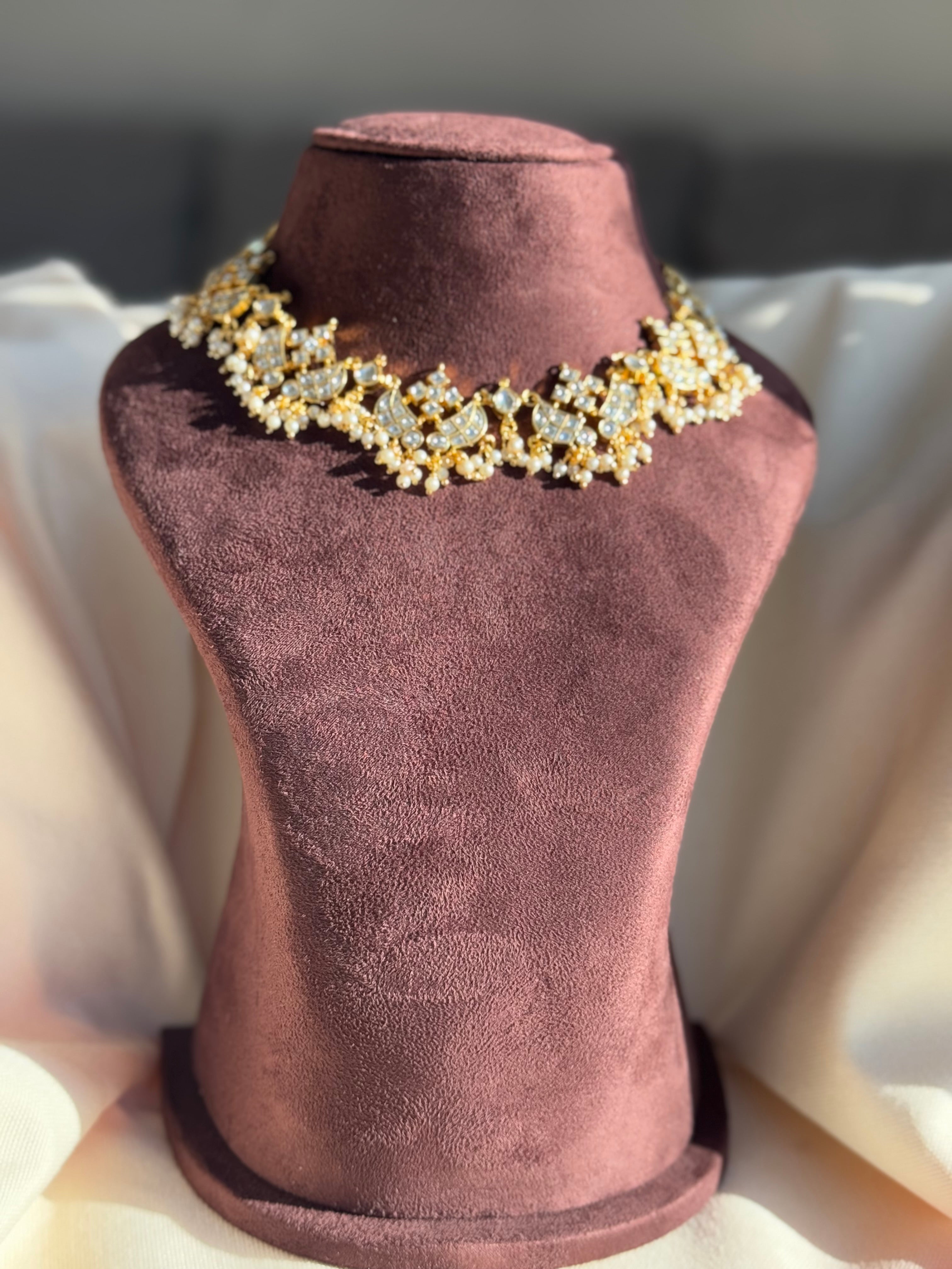 White Kundan Necklace