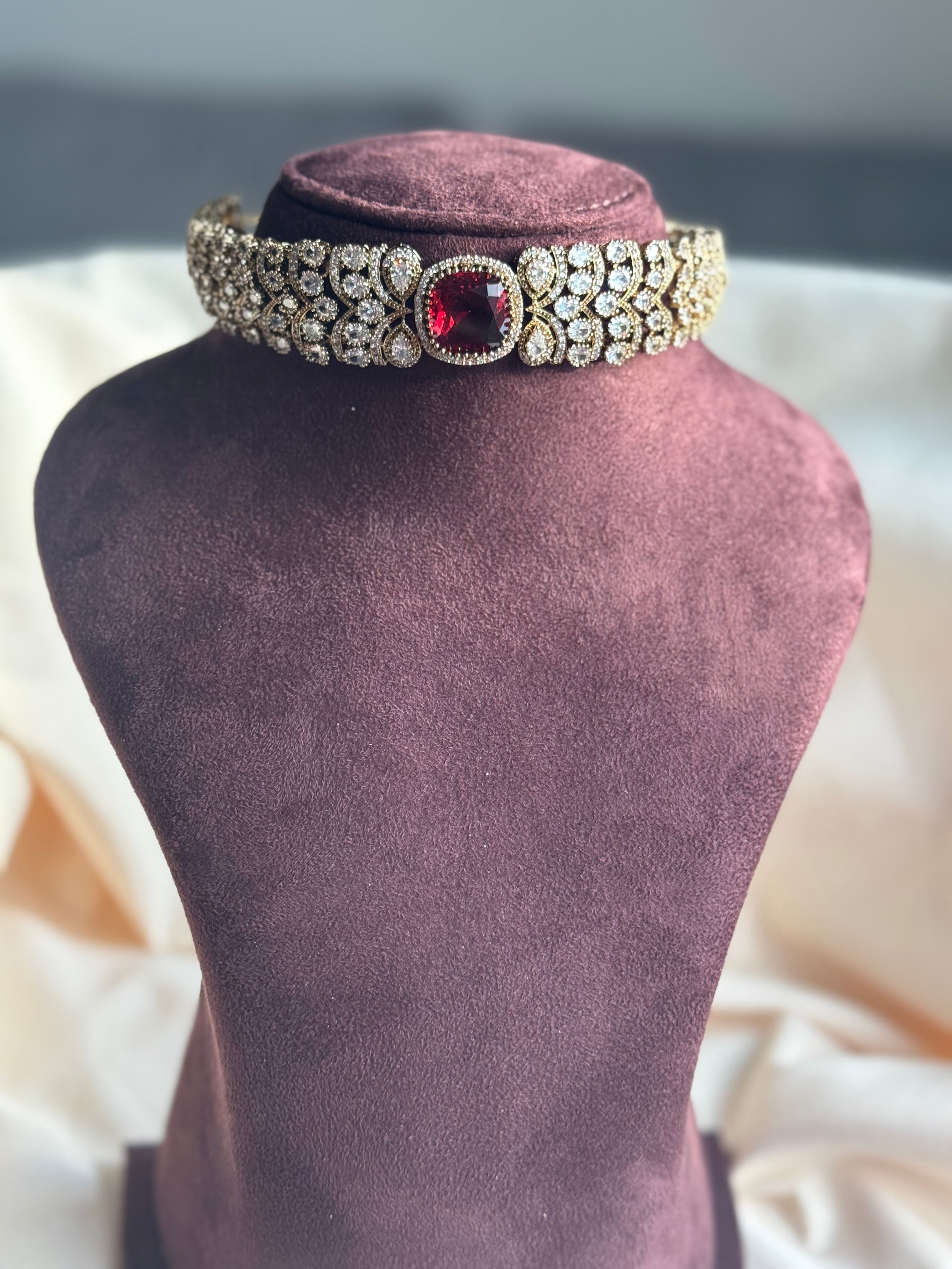 Victorian Jadau Kundan Chocker Set