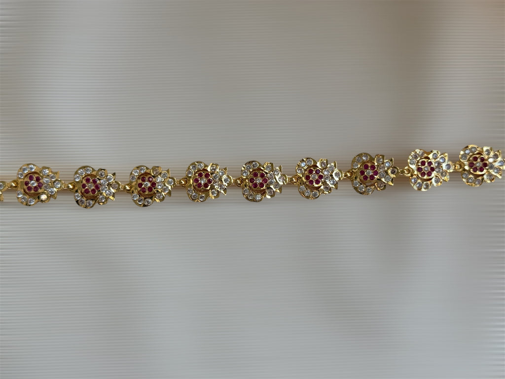 Impoun White Pink Stone Waist Chain