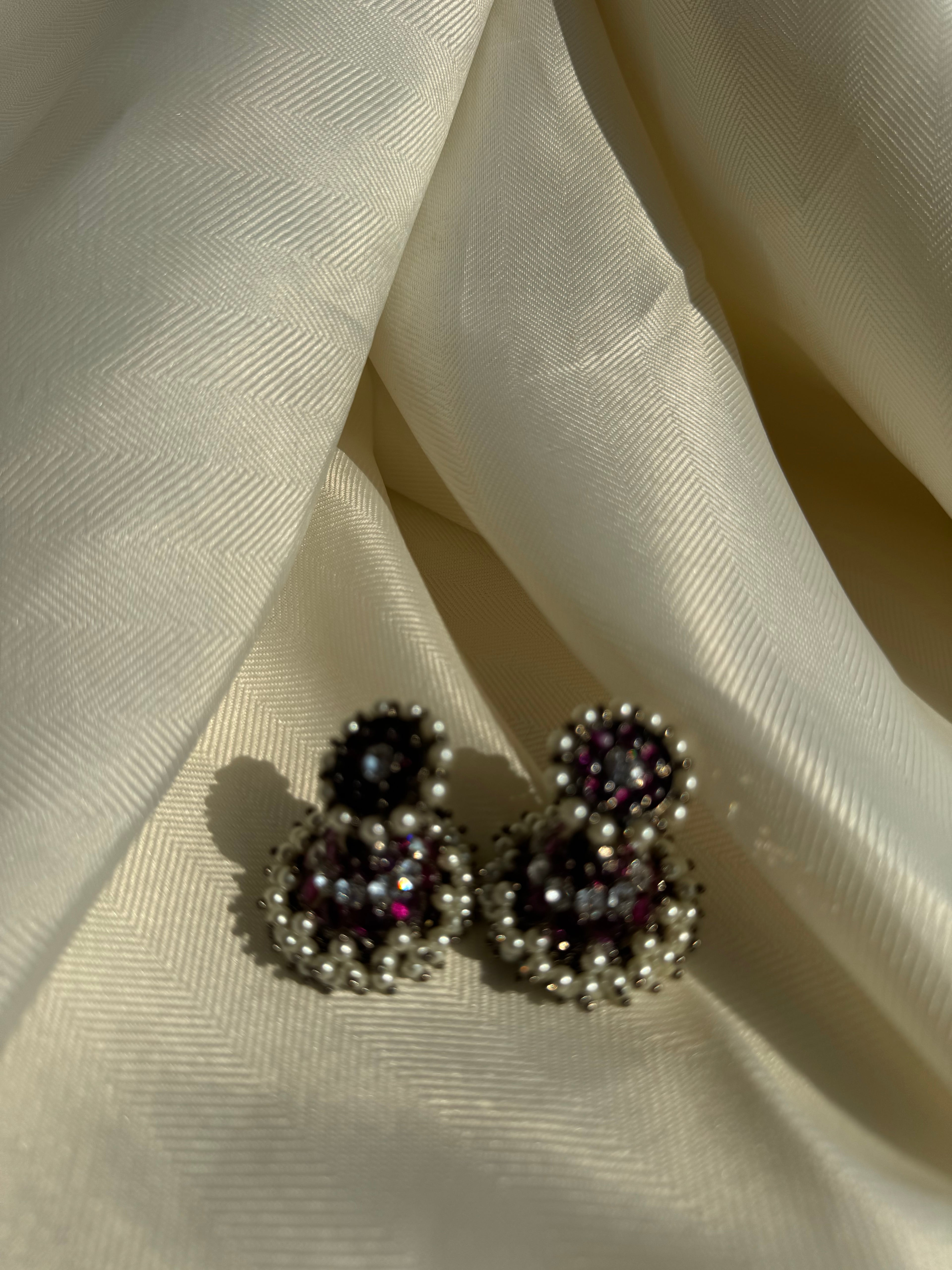Black Polish Precious Kemp Jhumka