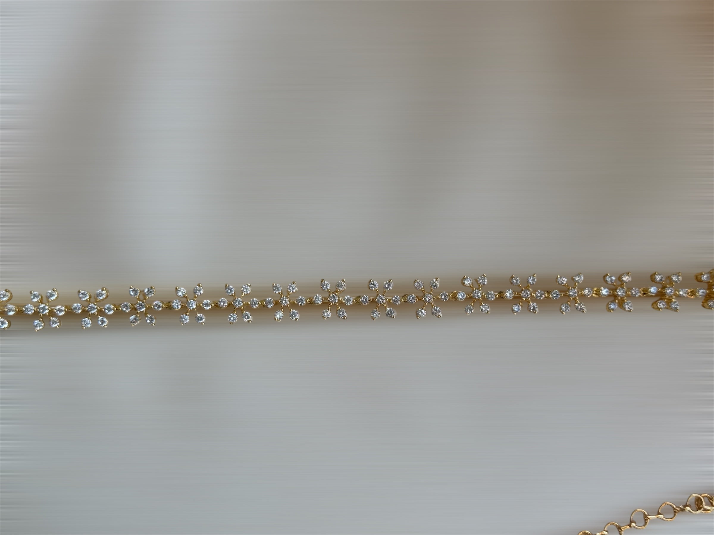 Star - White Stone Gold-plated plated waistchain