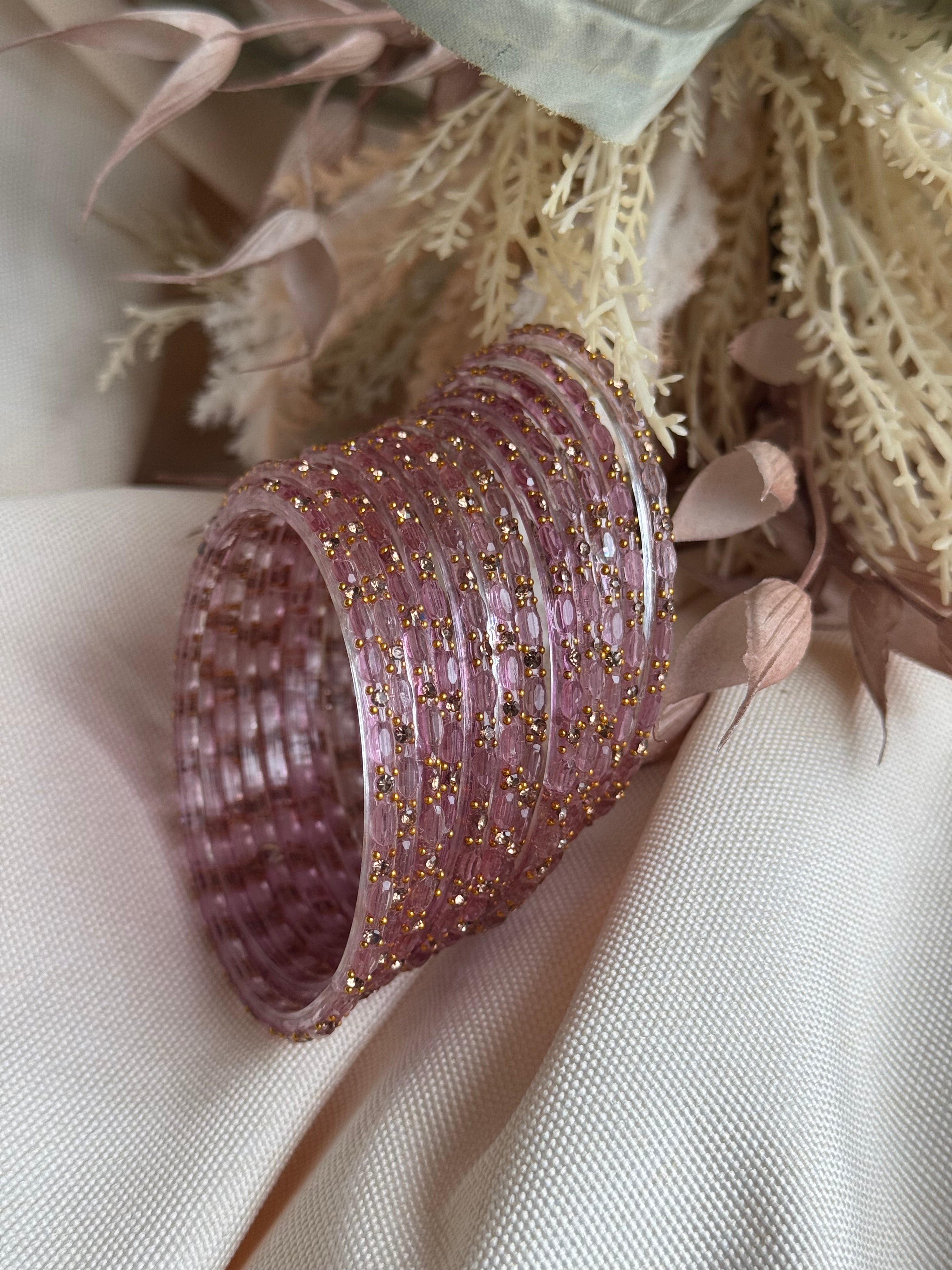 Sudar Glass Bangle- Lilac