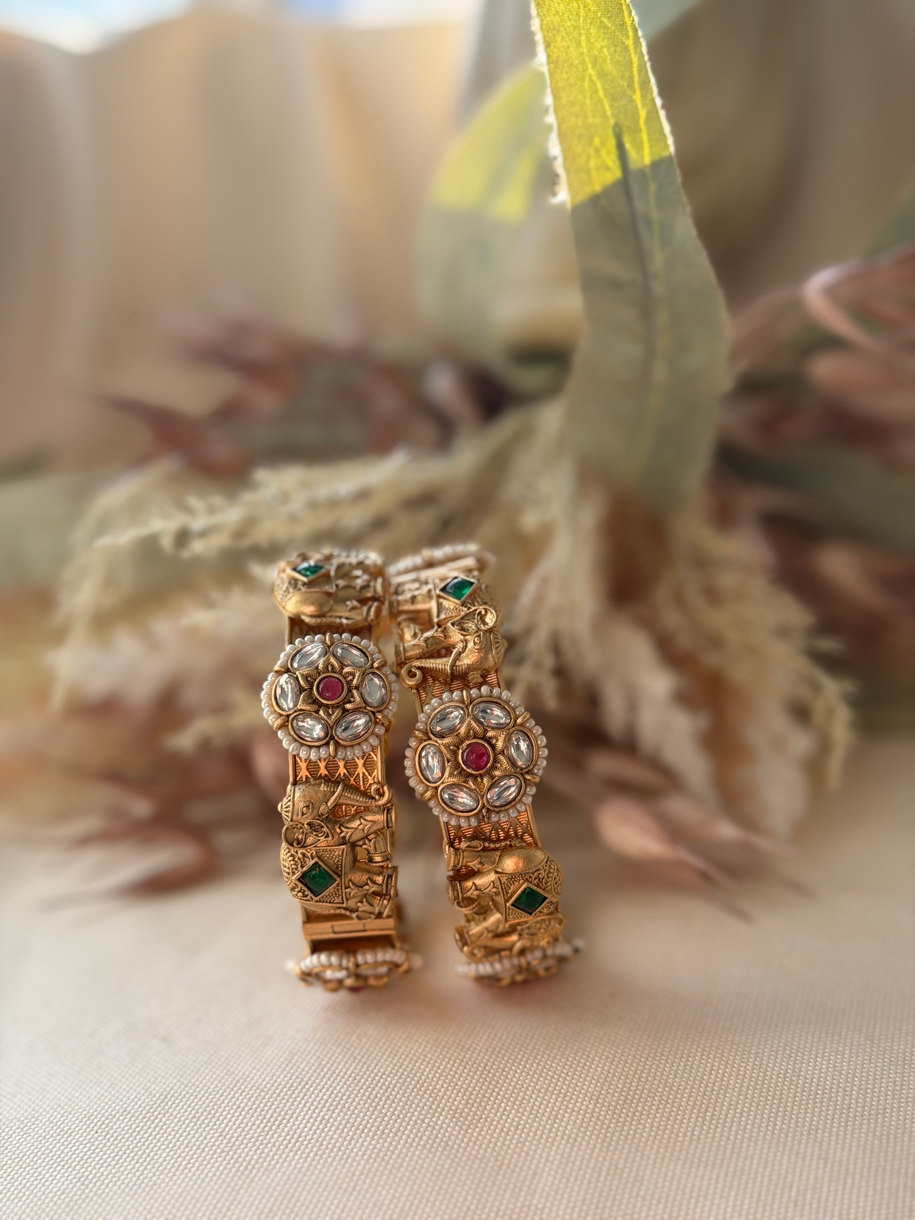 Heritage Elephant Bangles (Openable)