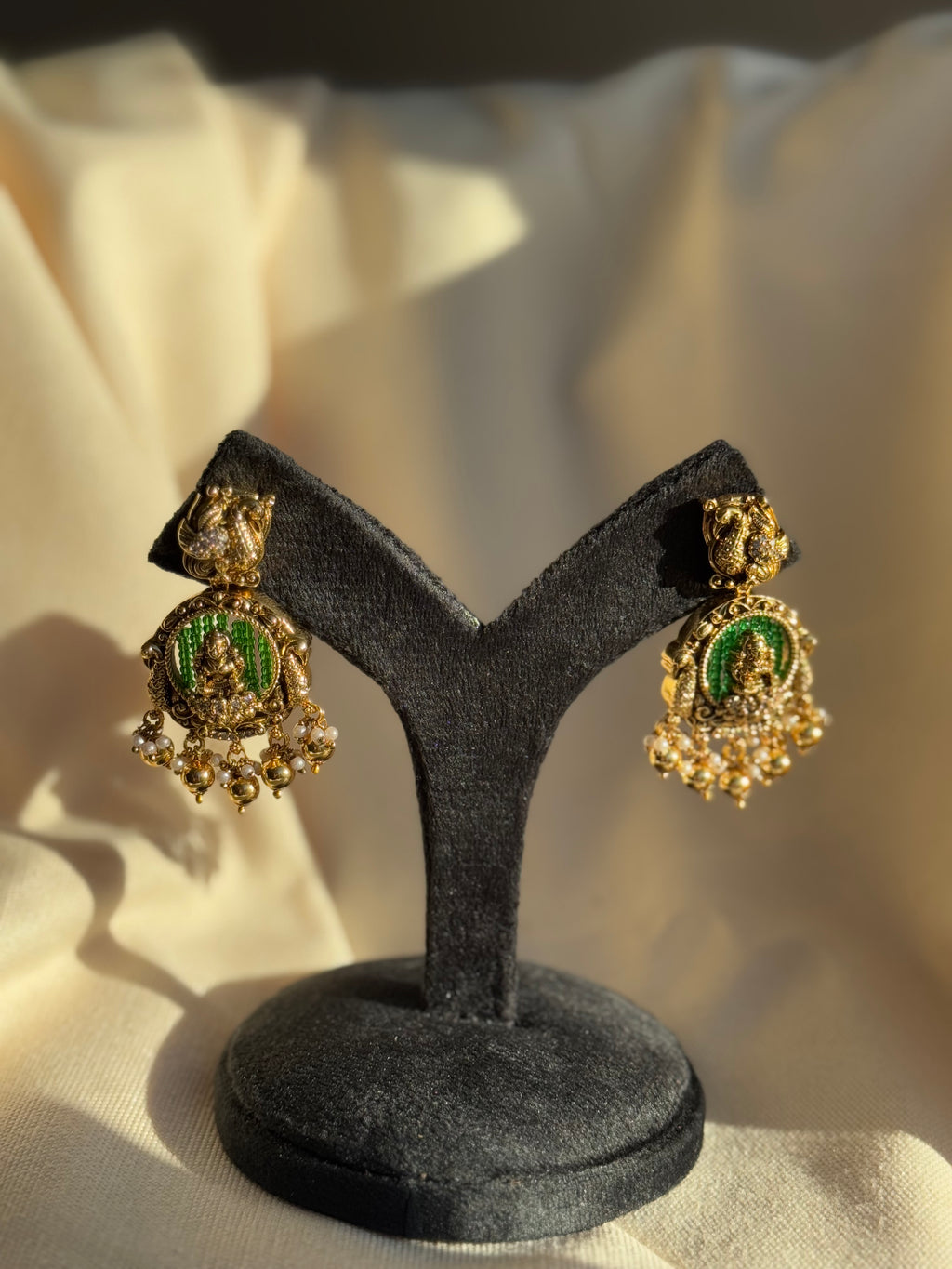 Divine Goddess Earrings – Green Drops