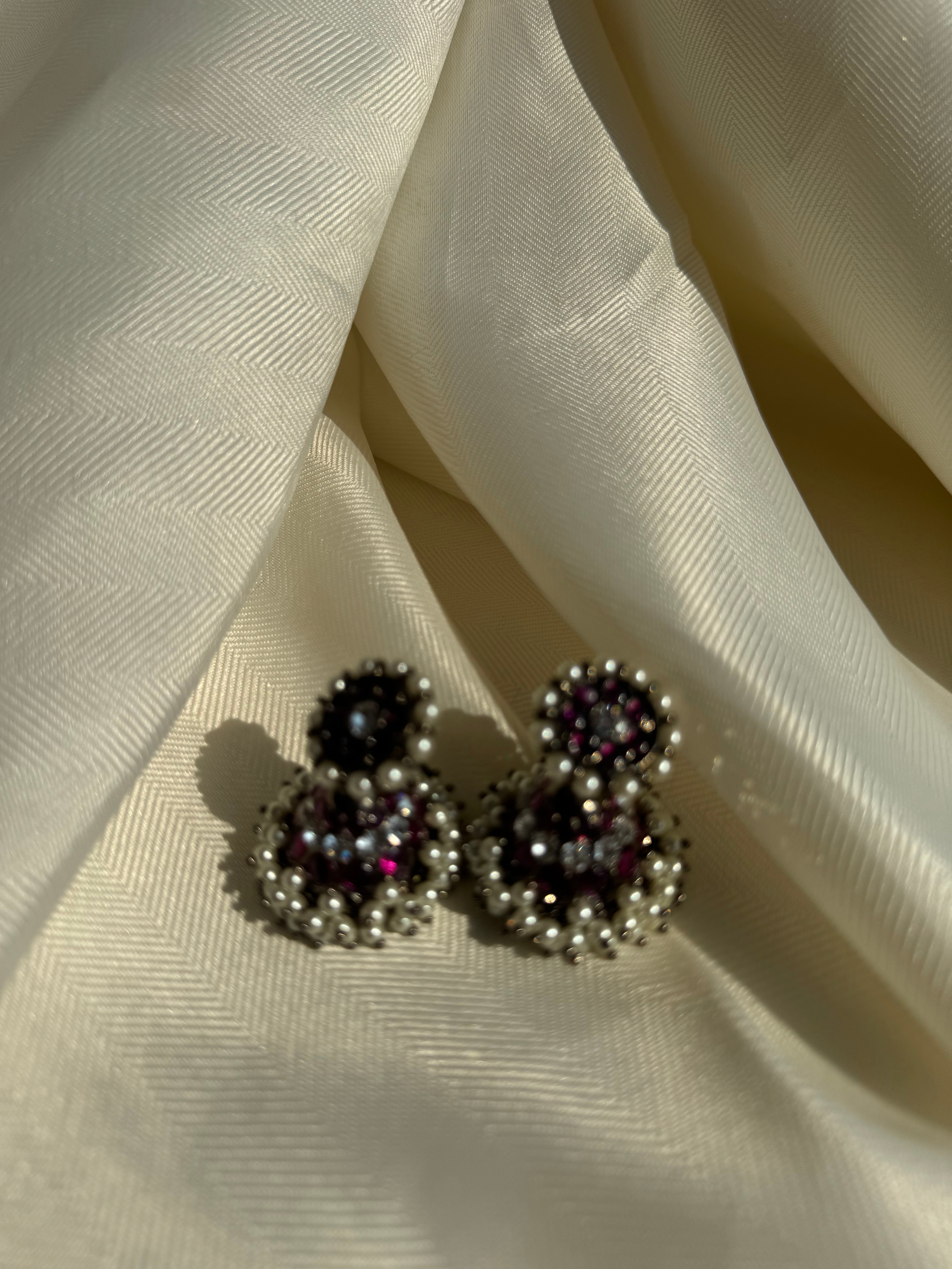 Black Polish Precious Kemp Jhumka