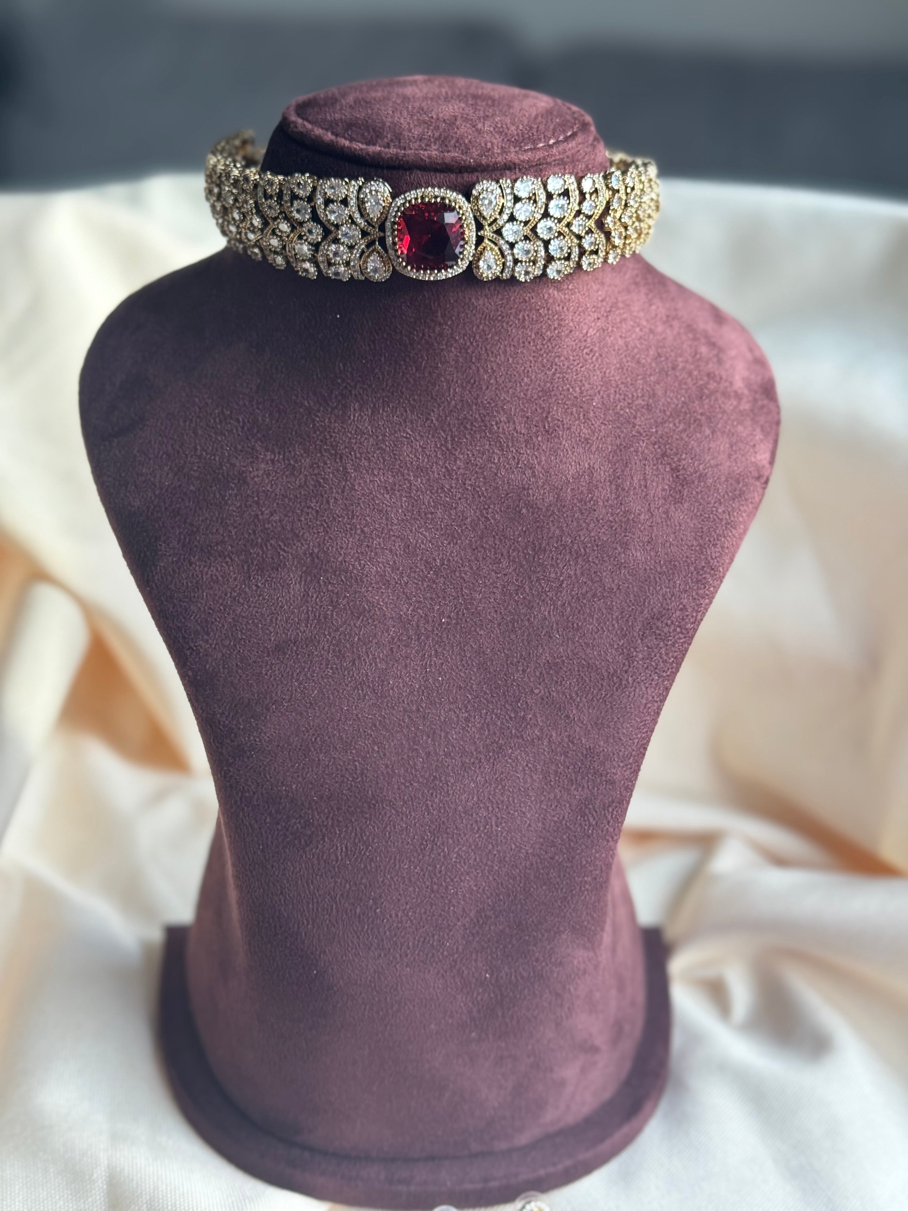 Victorian Jadau Kundan Chocker Set