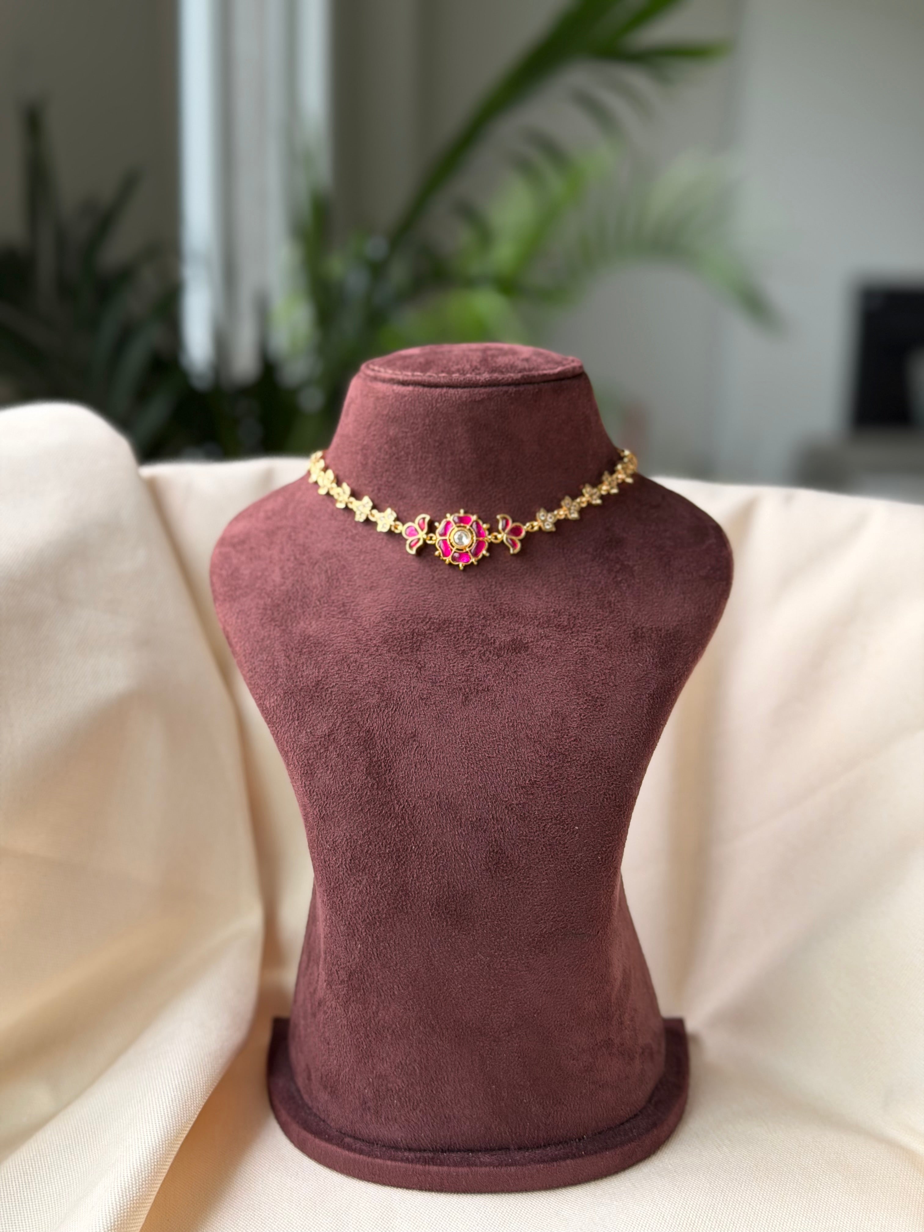 Kundan Ruby Stone Choker - K01