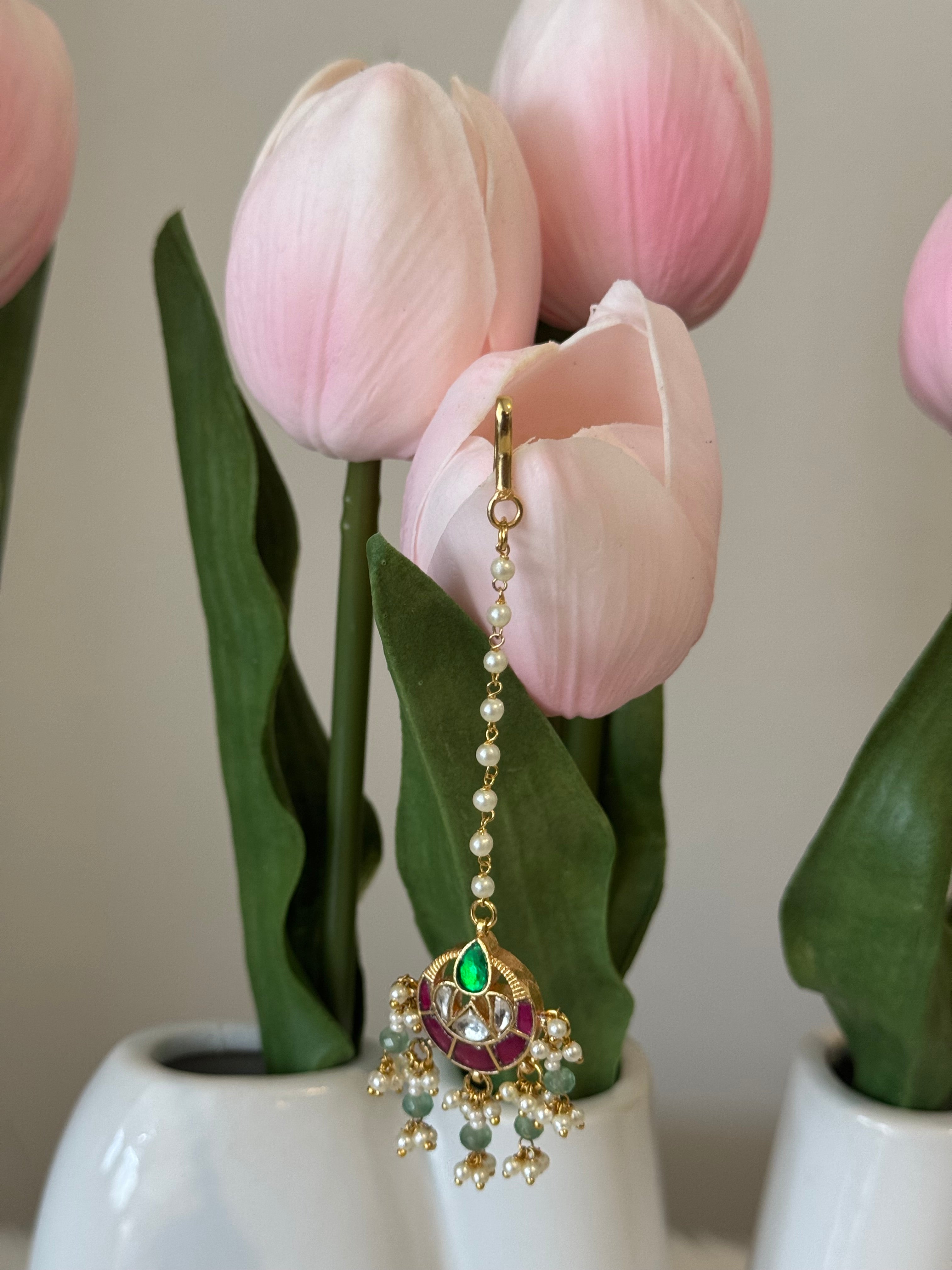 Jadau Kundan Pearl Tikka