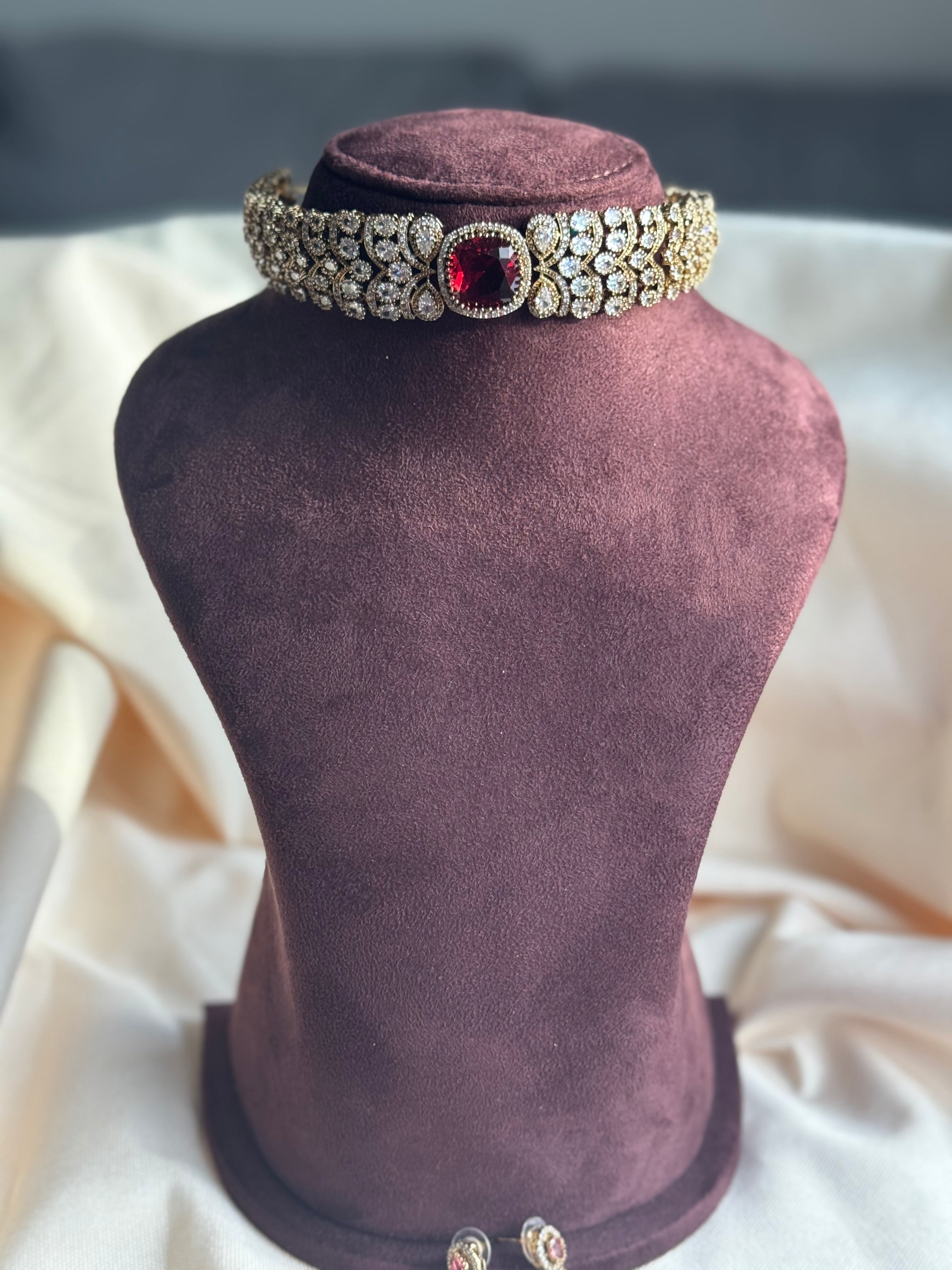 Victorian Jadau Kundan Chocker Set