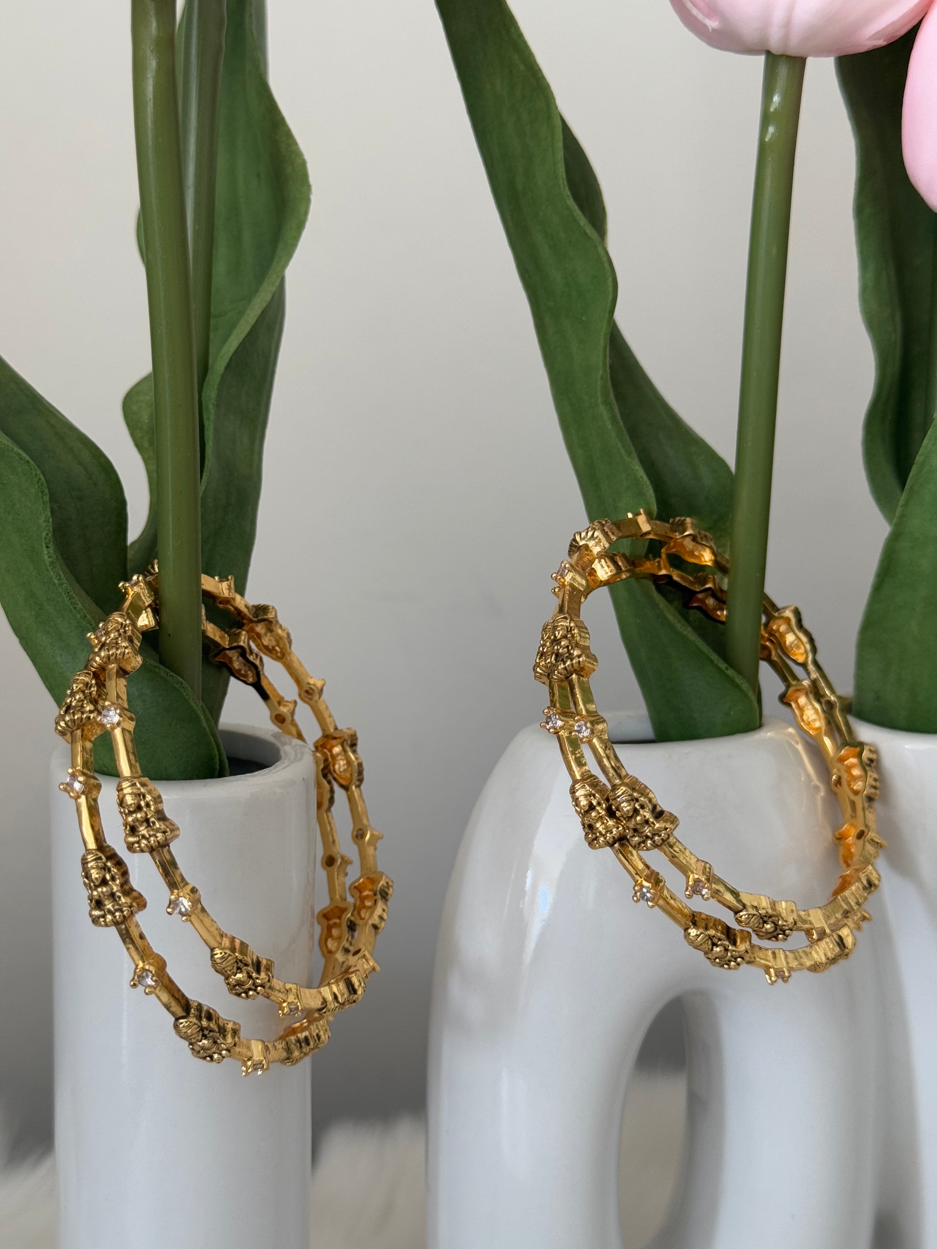 Nakshi Antique Lakshmi Bangle - Set of 4