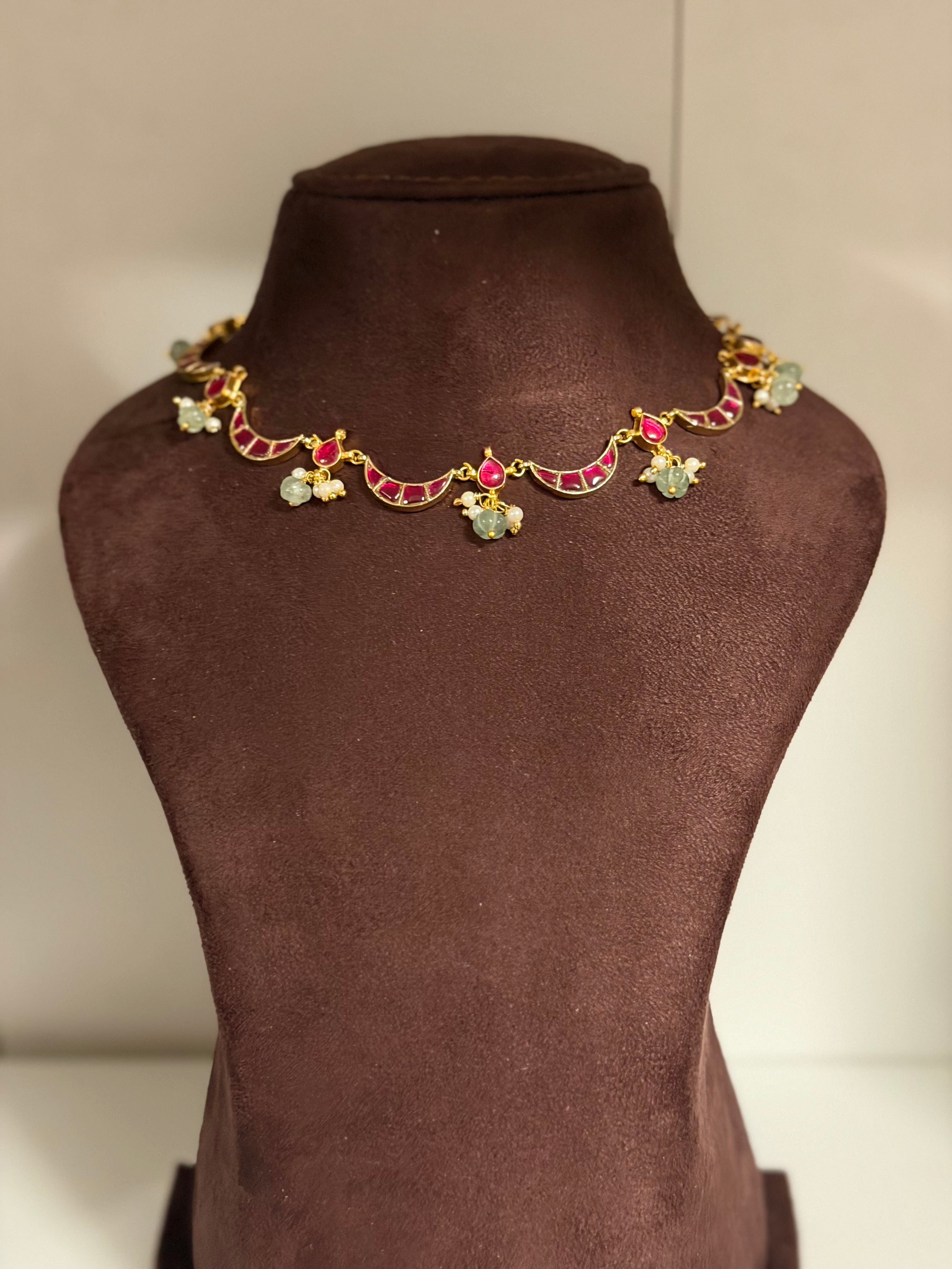 Ruby Moon Kundan Necklace