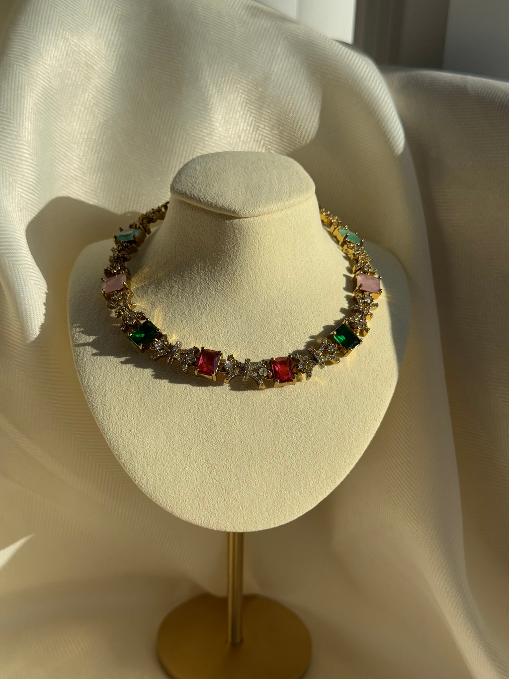 Multi Stone Necklace Set