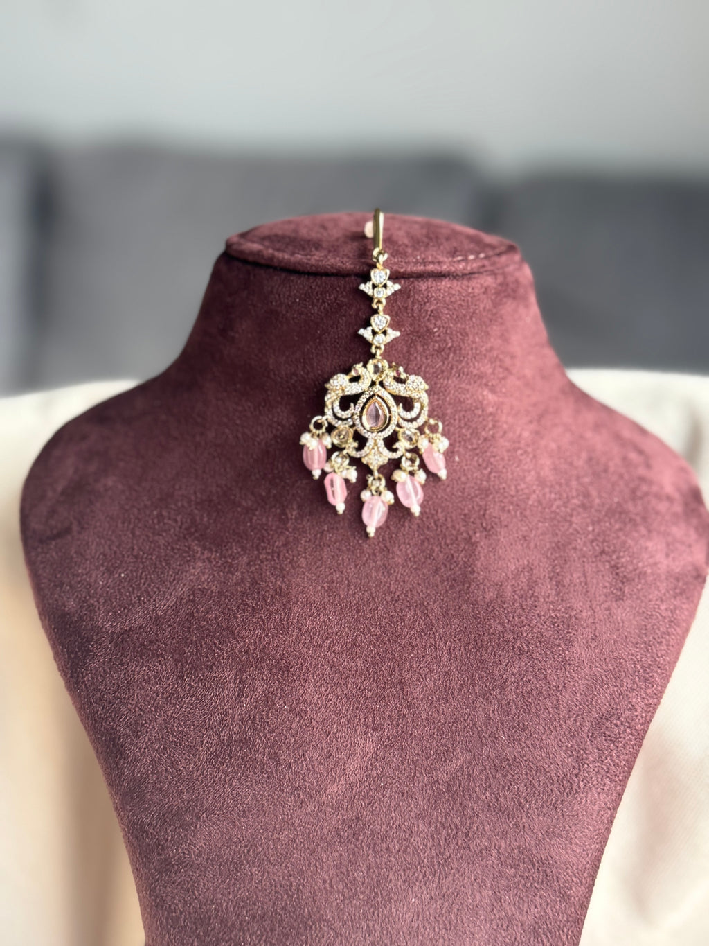 Victorian Tikka with Rose Pink Beads
