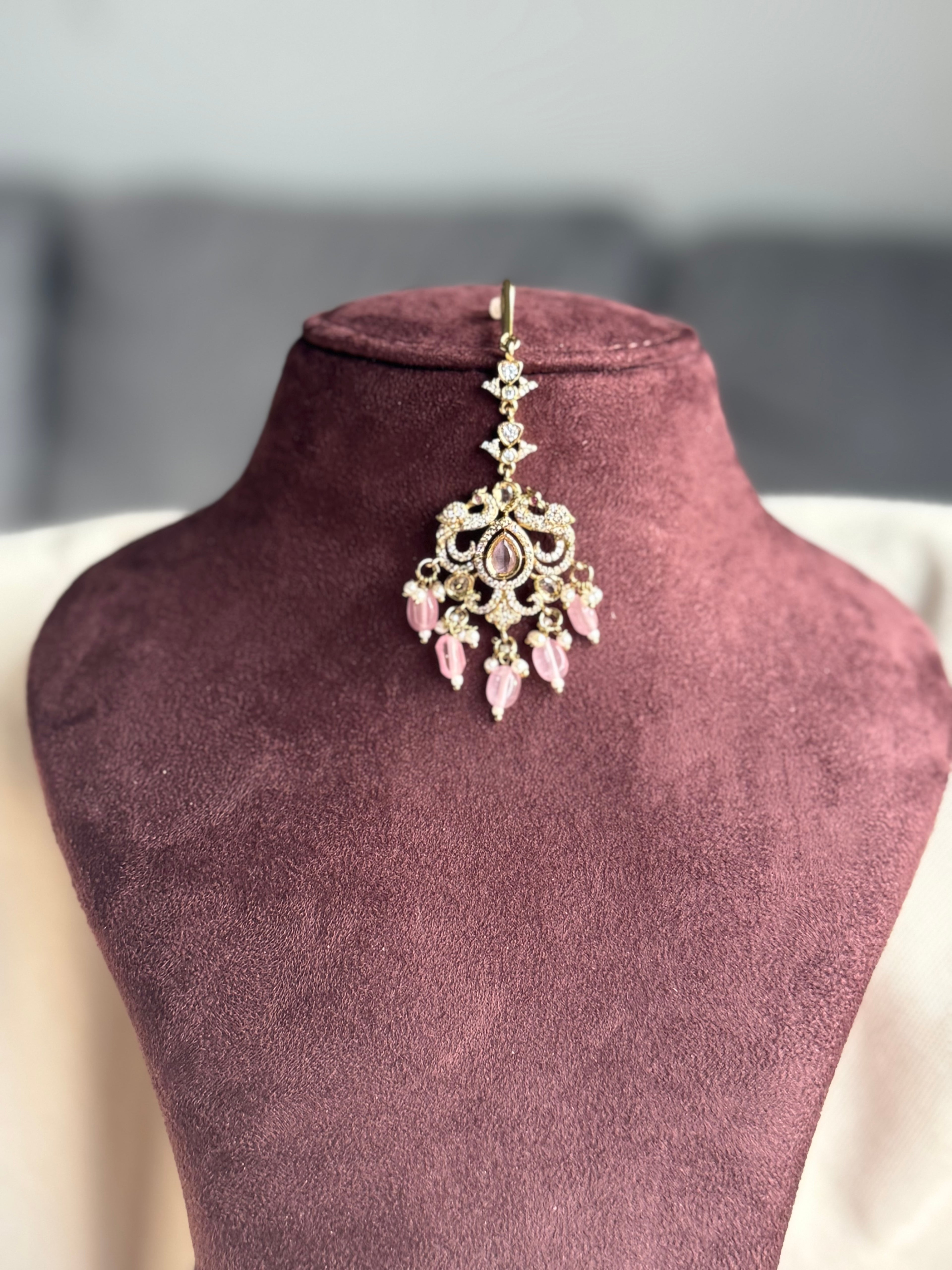 Victorian Tikka with Rose Pink Beads