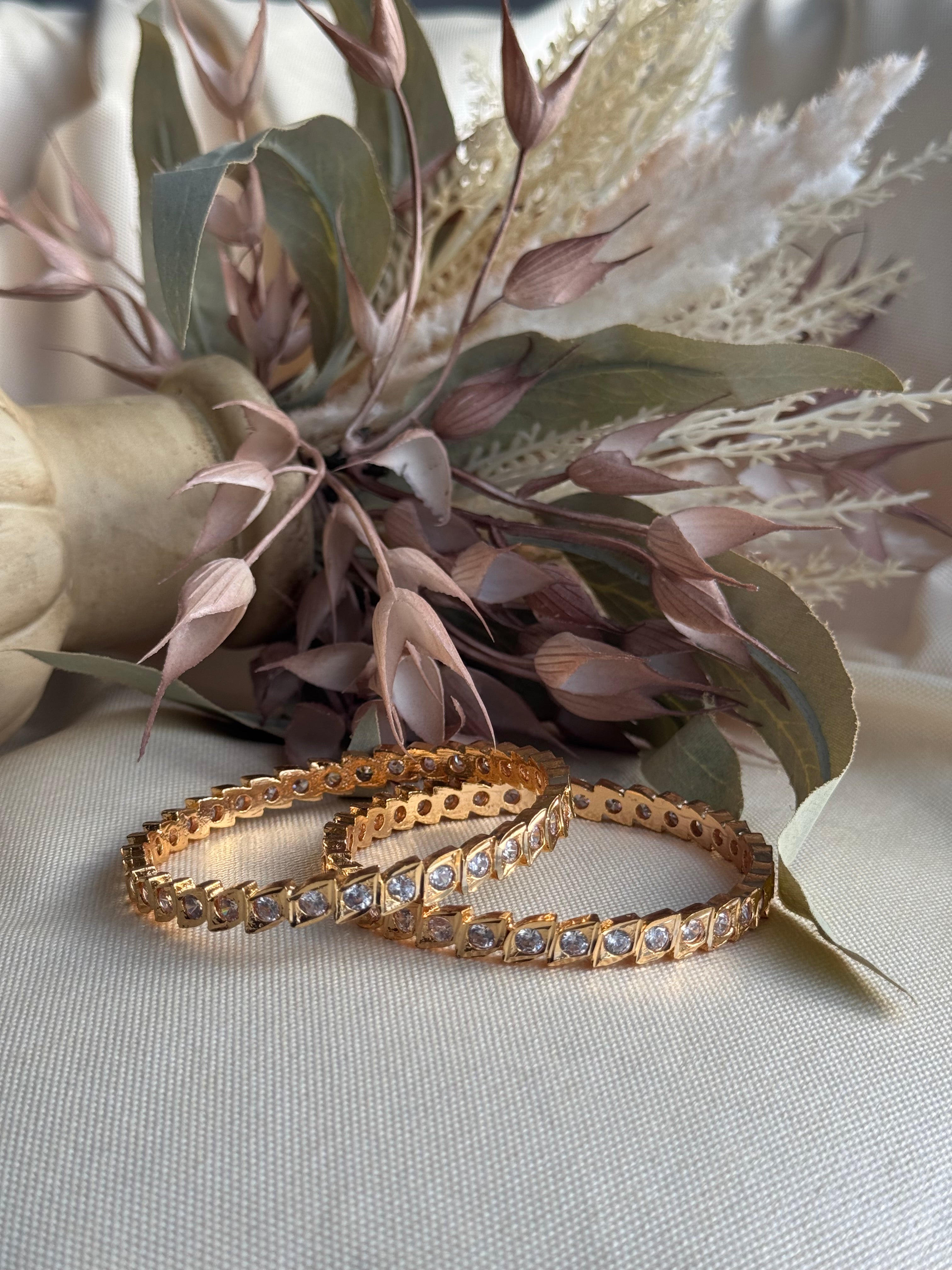 Stone Bangle Set Of 4