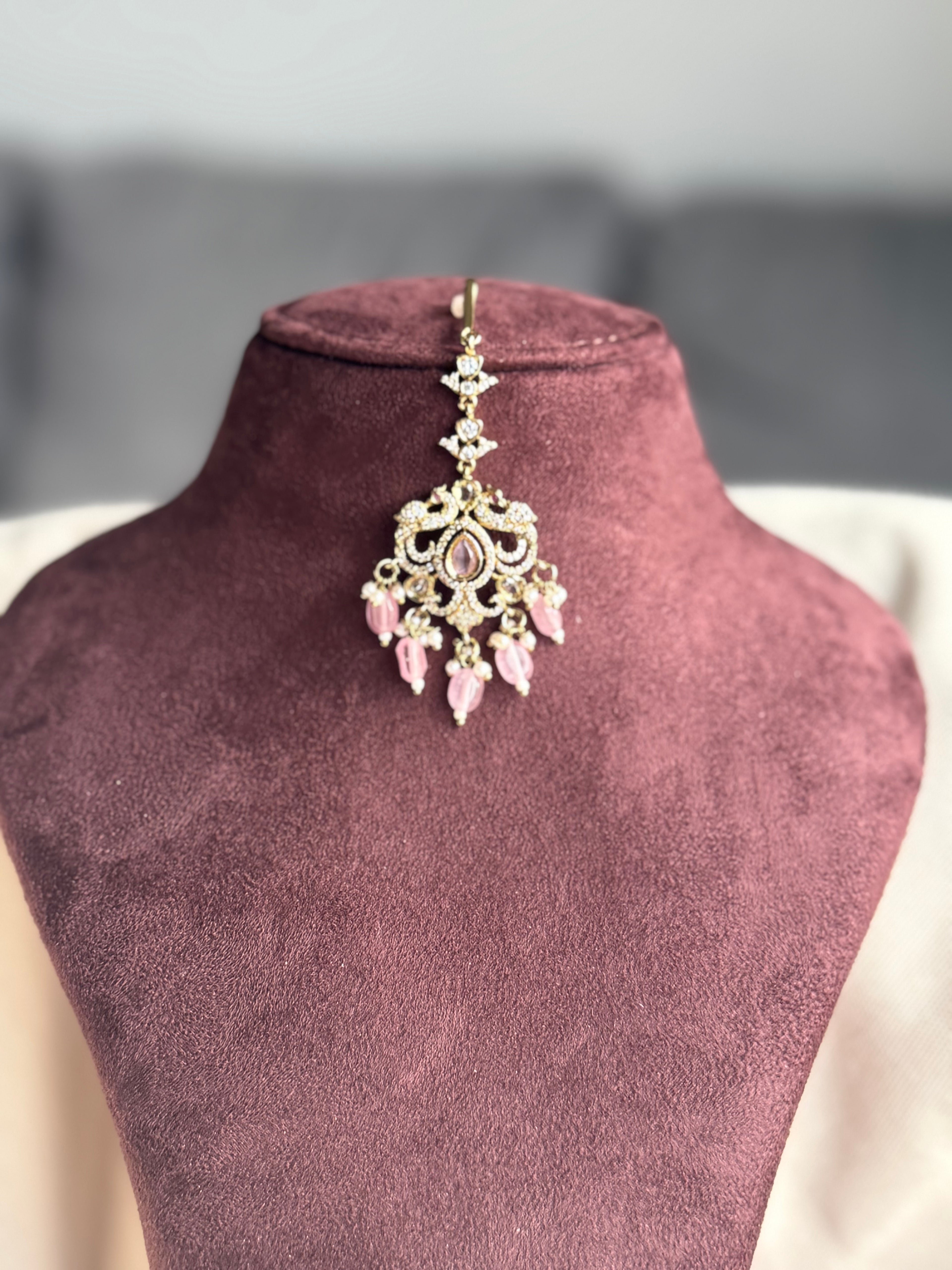 Victorian Tikka with Rose Pink Beads