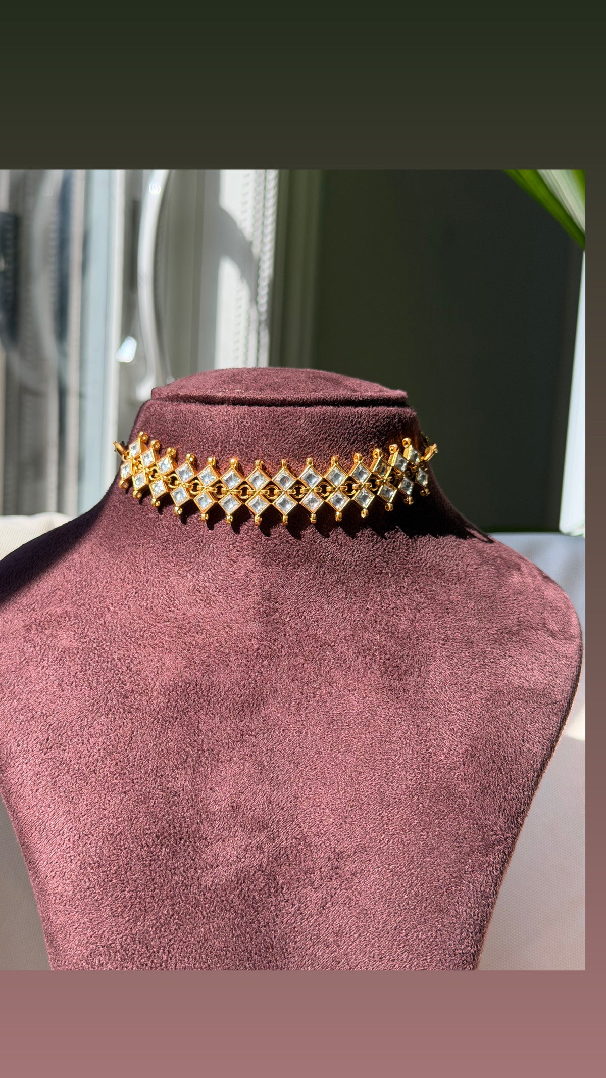 White stone Kundan Necklace