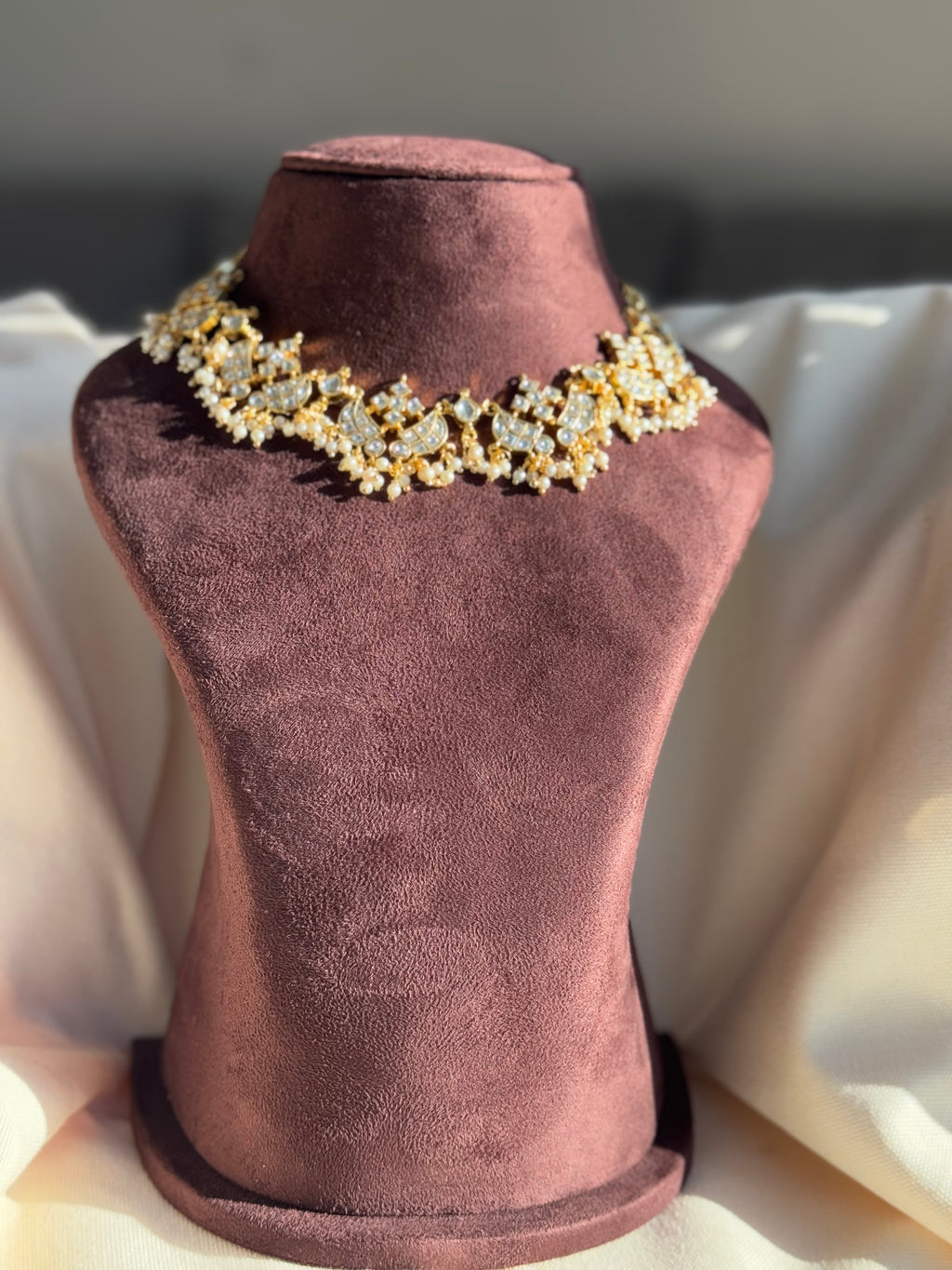 White Kundan Necklace