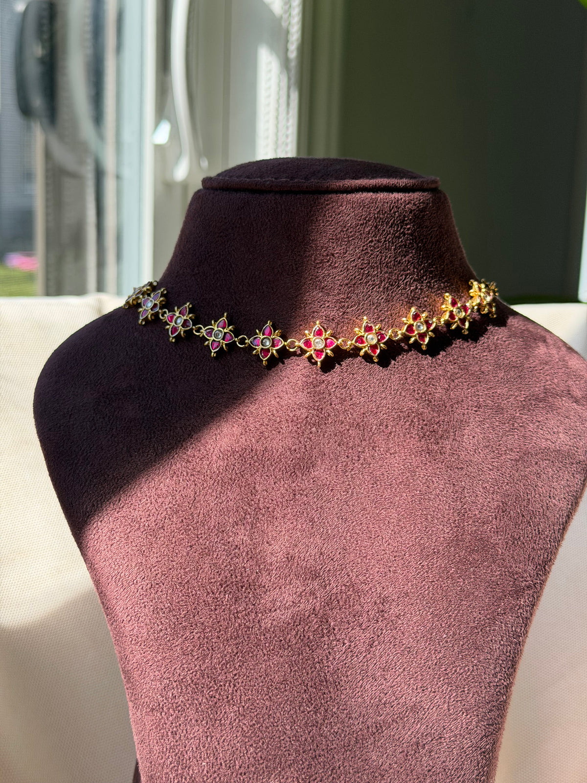 Ruby Stone Nakshi Choker / Necklace
