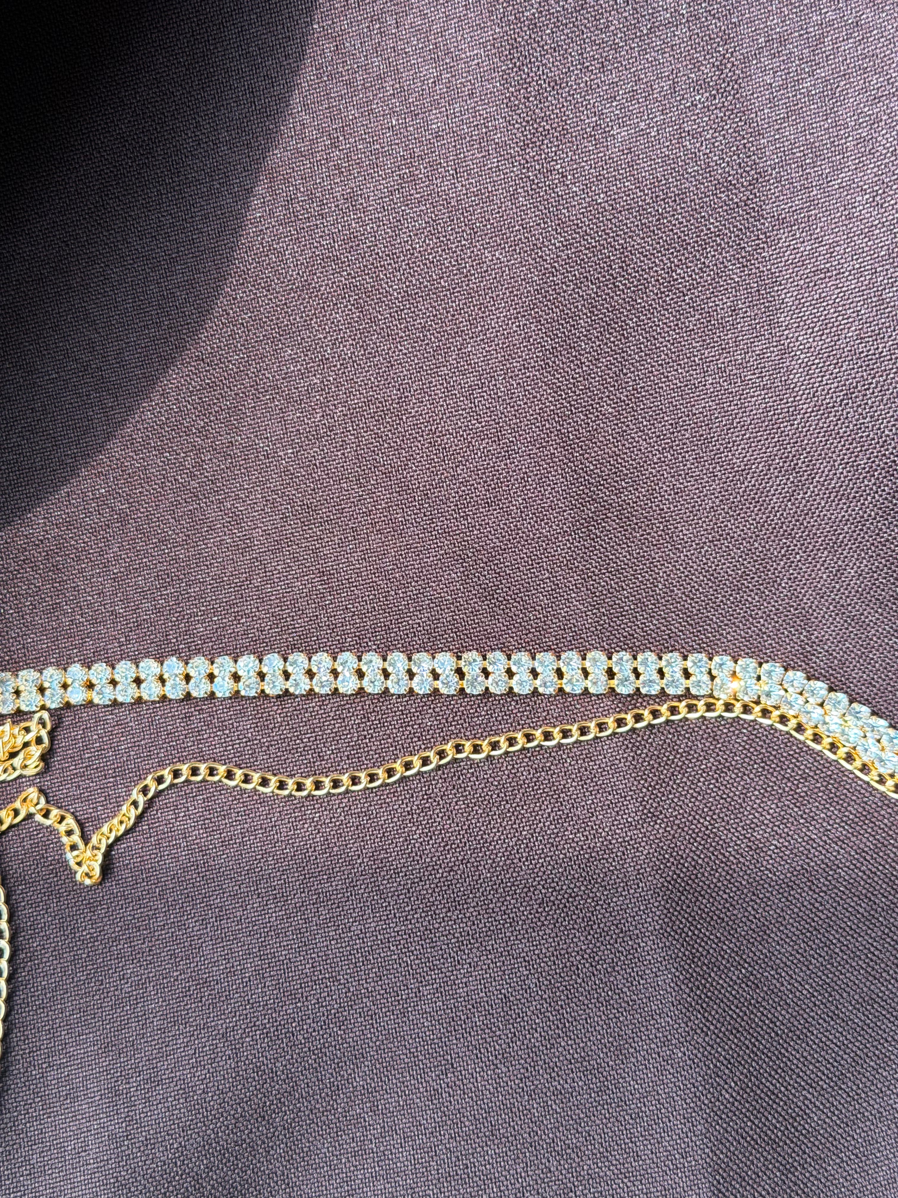 2 Line Stone Waistchain
