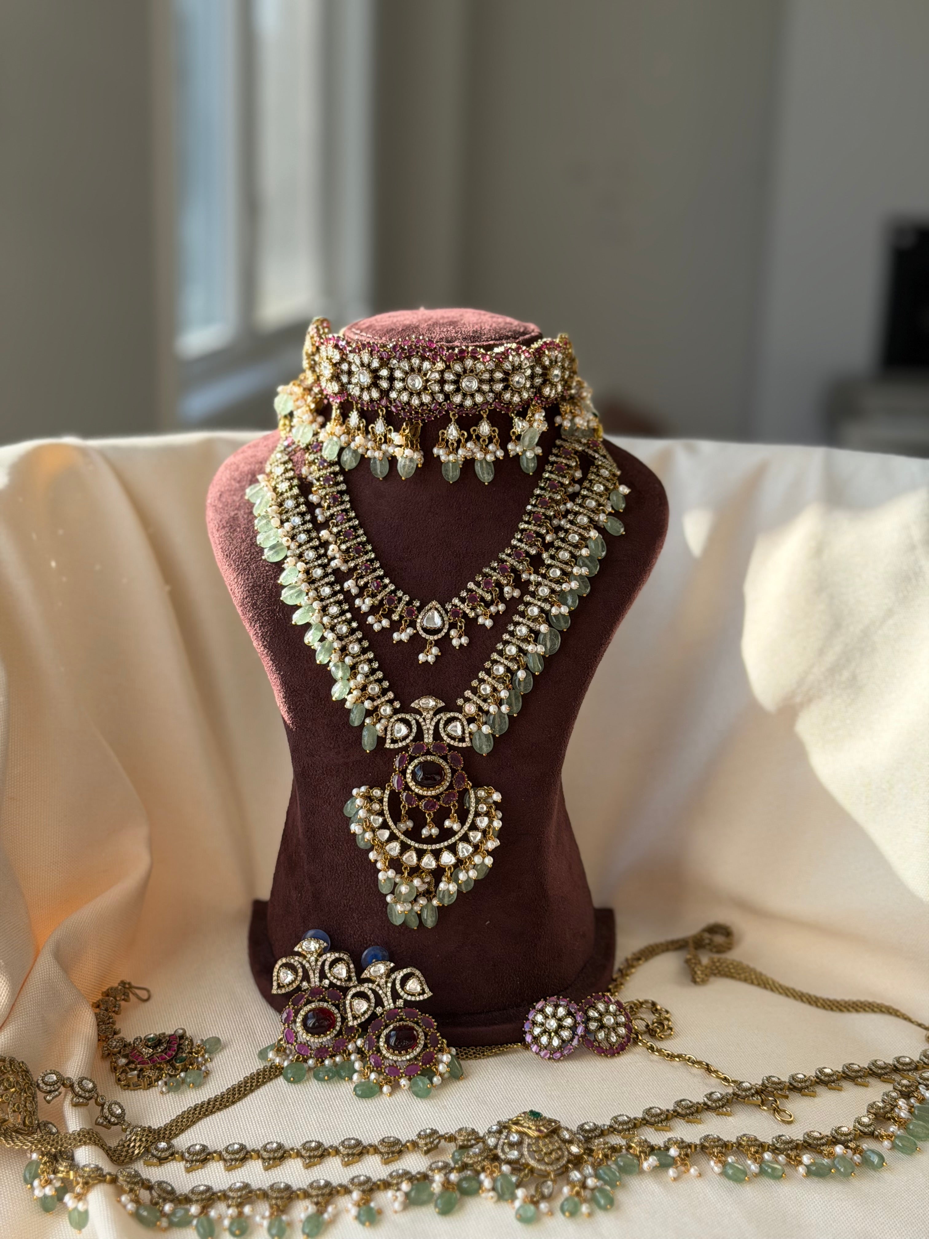 Moissanite Bridal Necklace Set