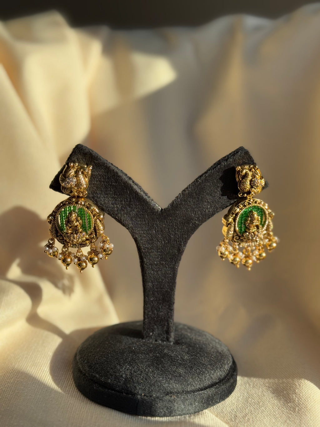 Divine Goddess Earrings – Green Drops