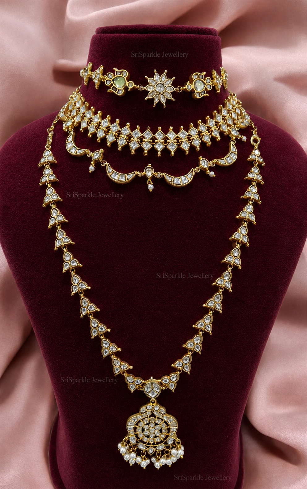 Sri - Bride/Non-Bridal White Kundan Set