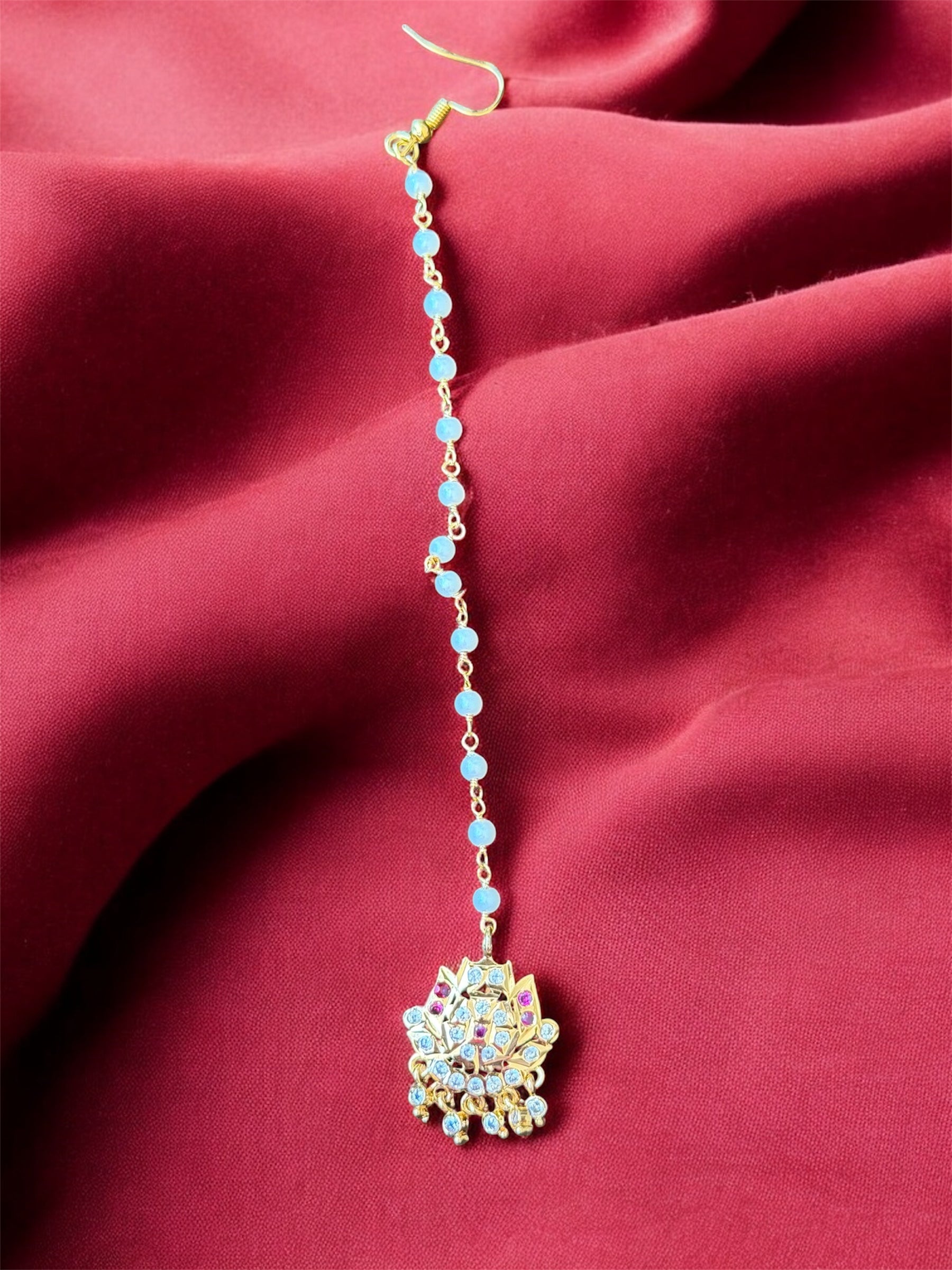 Ruby and White stone Netti Chutti/Tikka