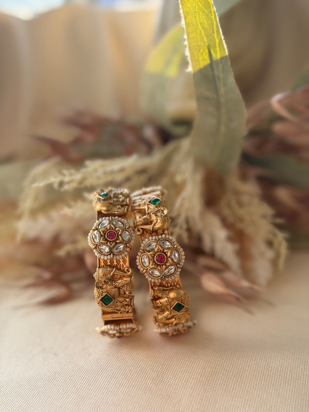 Heritage Elephant Bangles (Openable)