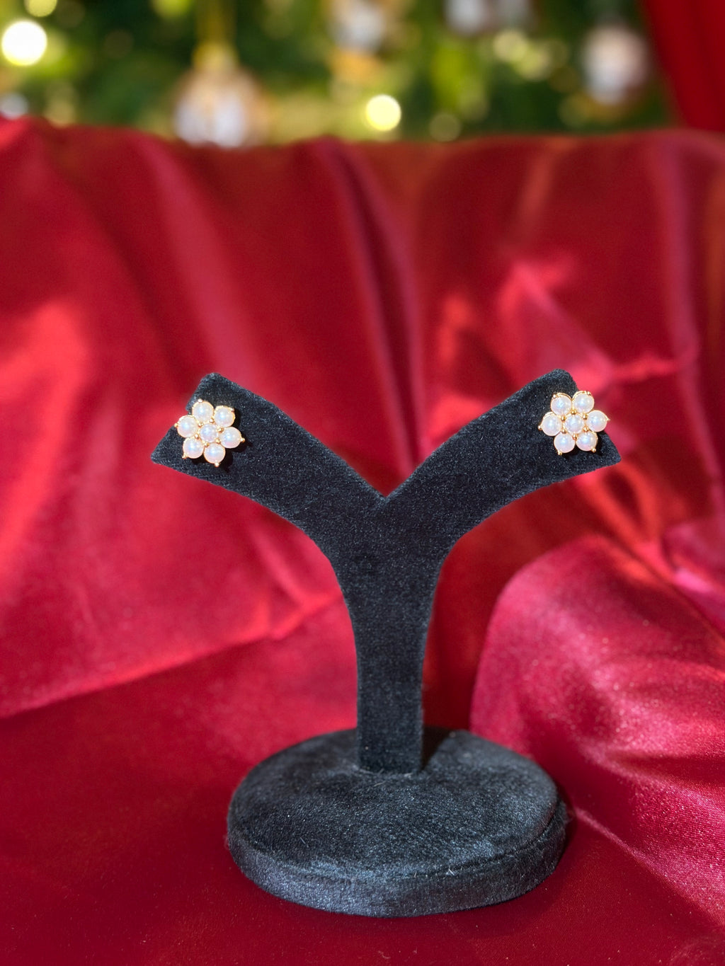 Gold Plated Star Earring With Pearl