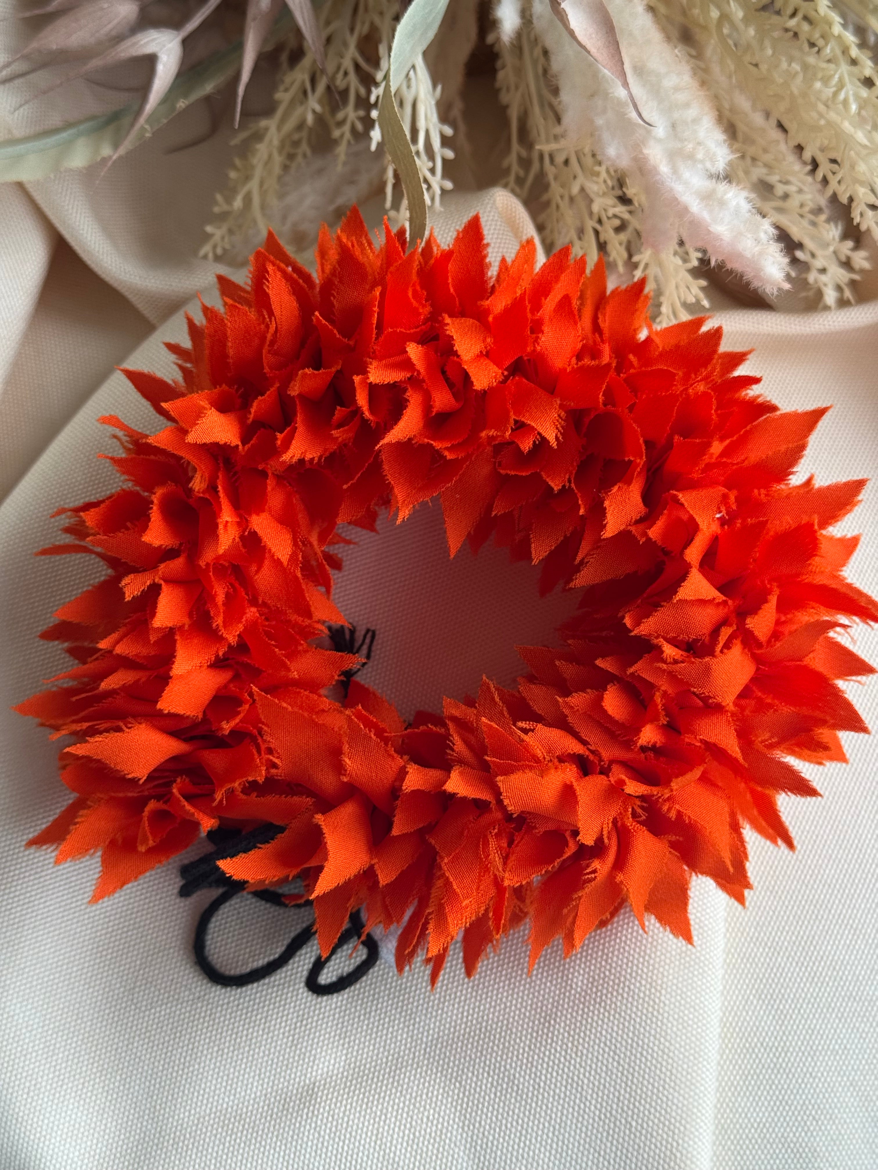 Artificial Jasmine Gajra For Hair Malai-Dark Orange