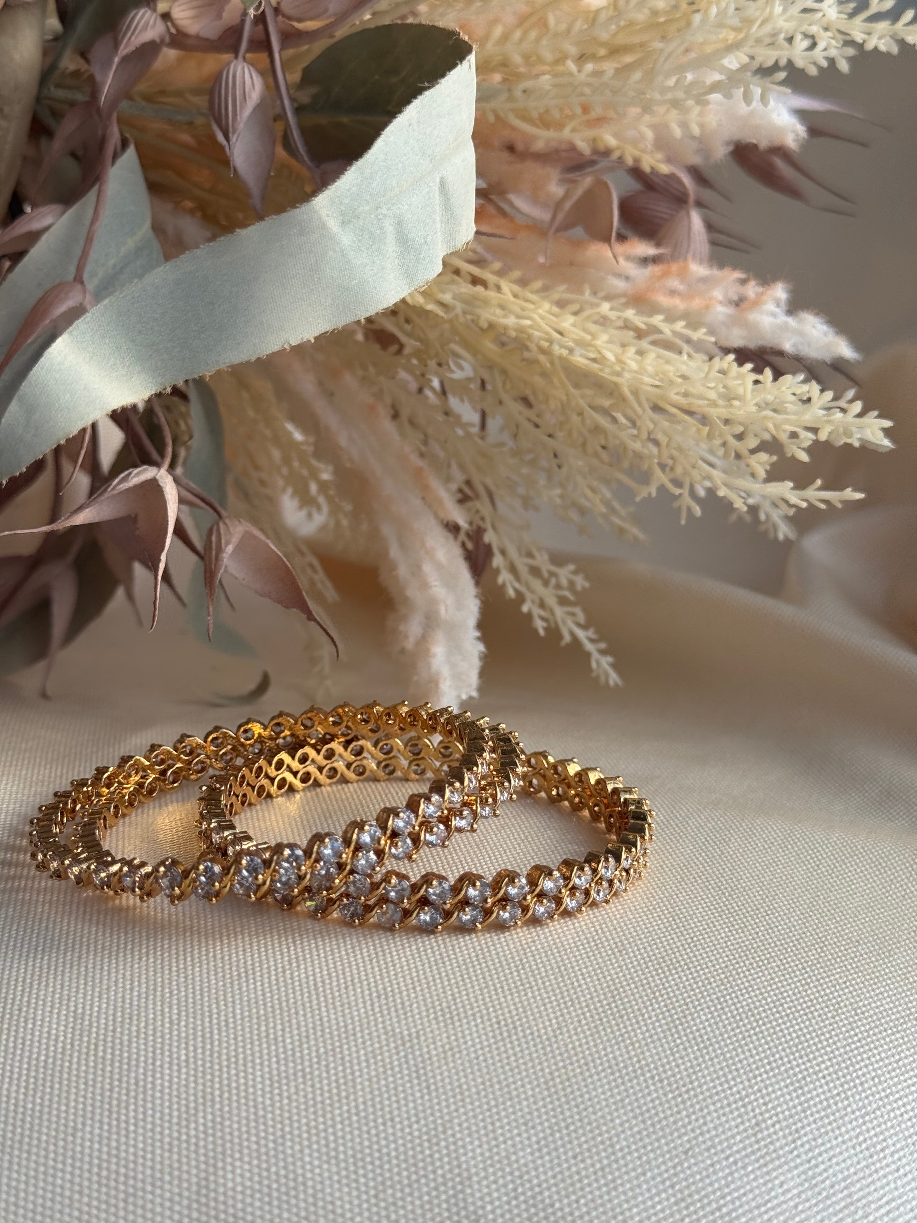 Stone Bangle Set Of 4