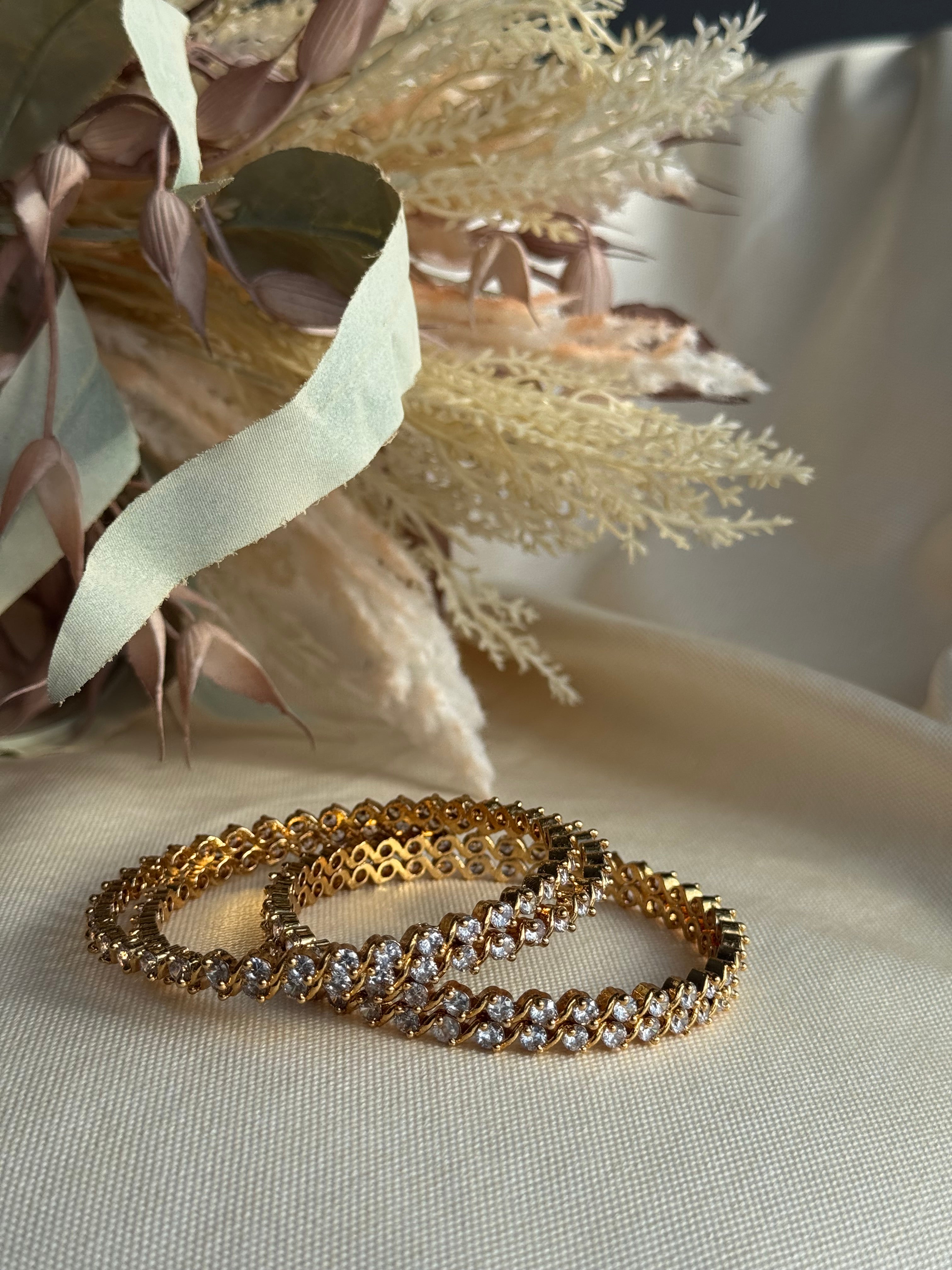 Stone Bangle Set Of 4